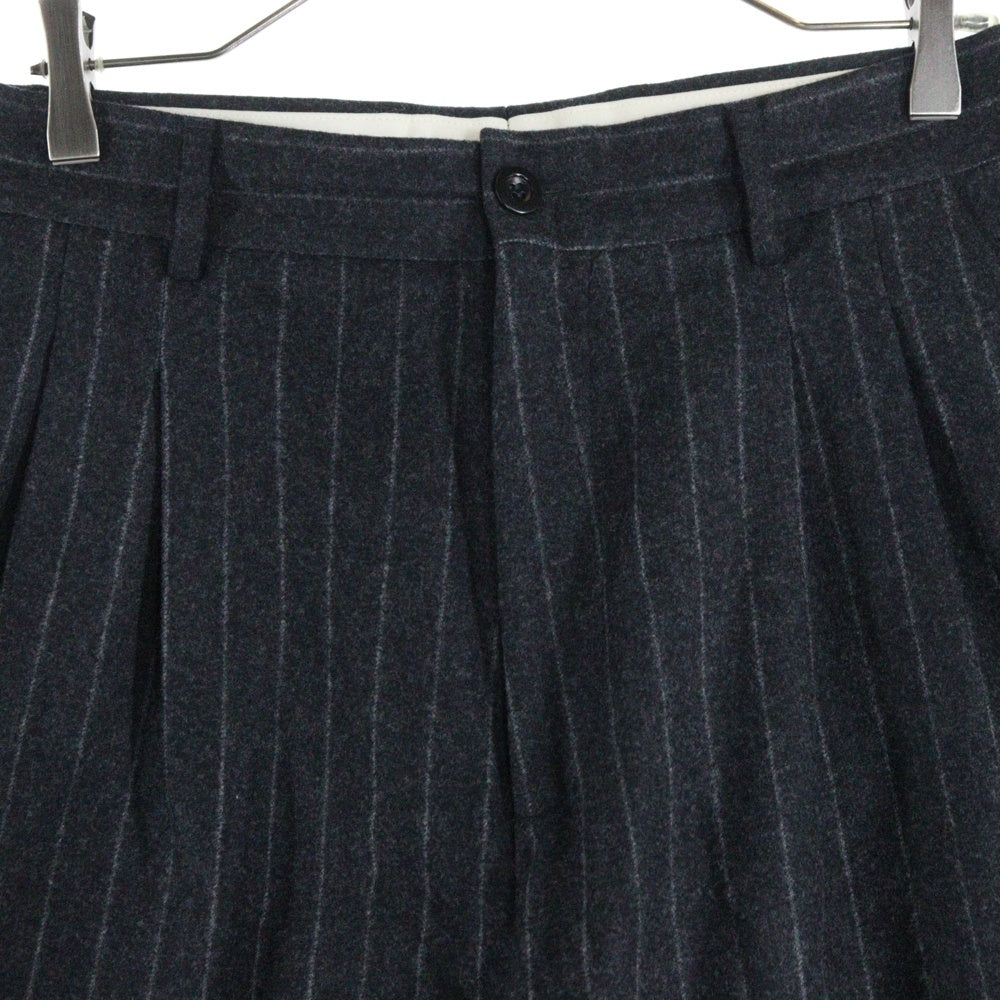 Maison Margiela 10(メゾン マルジェラ) 20AW 2タック ストライプ ワイドショーツ グレー S50MU0040