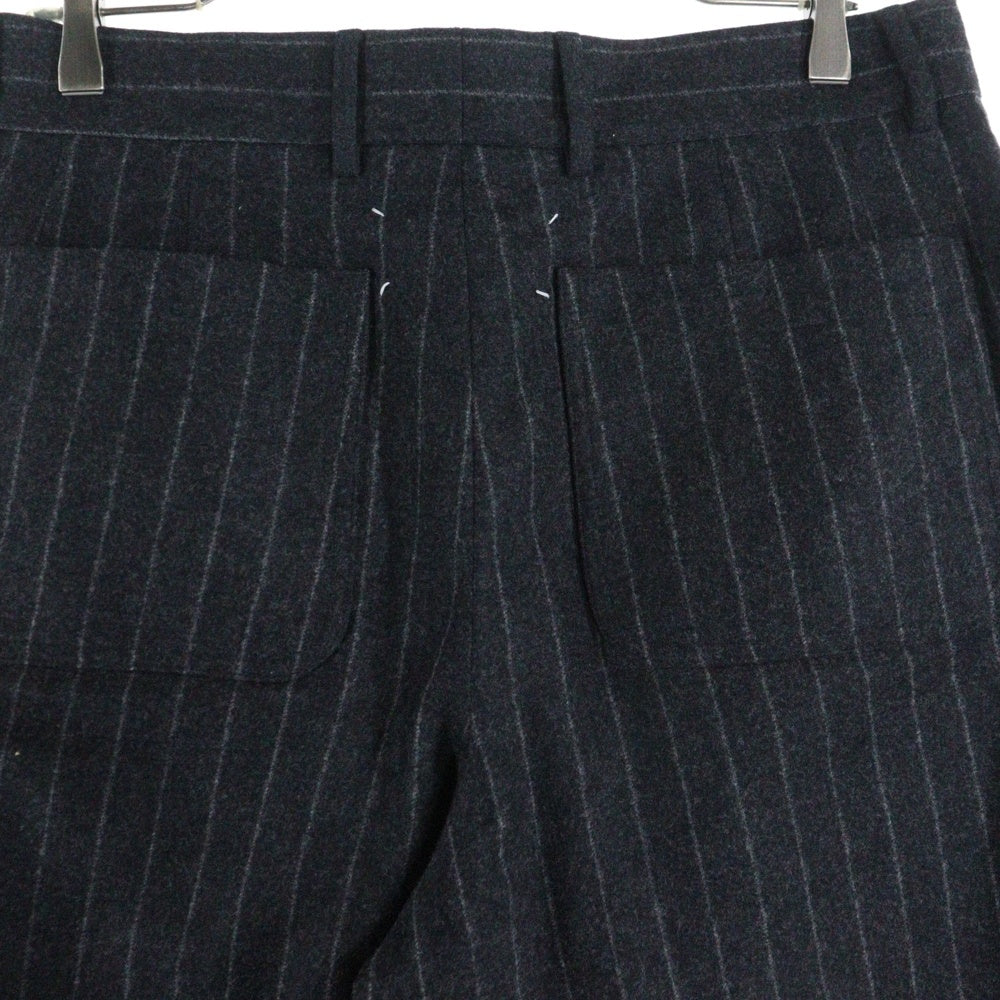 Maison Margiela 10(メゾン マルジェラ) 20AW 2タック ストライプ ワイドショーツ グレー S50MU0040
