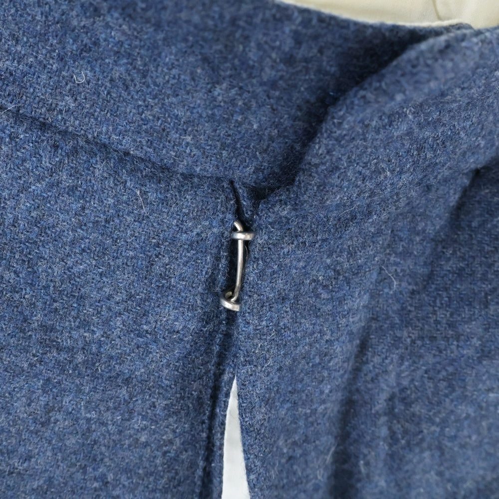 Maison Margiela 10(メゾン マルジェラ) 21SS ウール混 サイドライン ボタンダウン テーパードパンツ ネイビー/イエロー S50KA0558