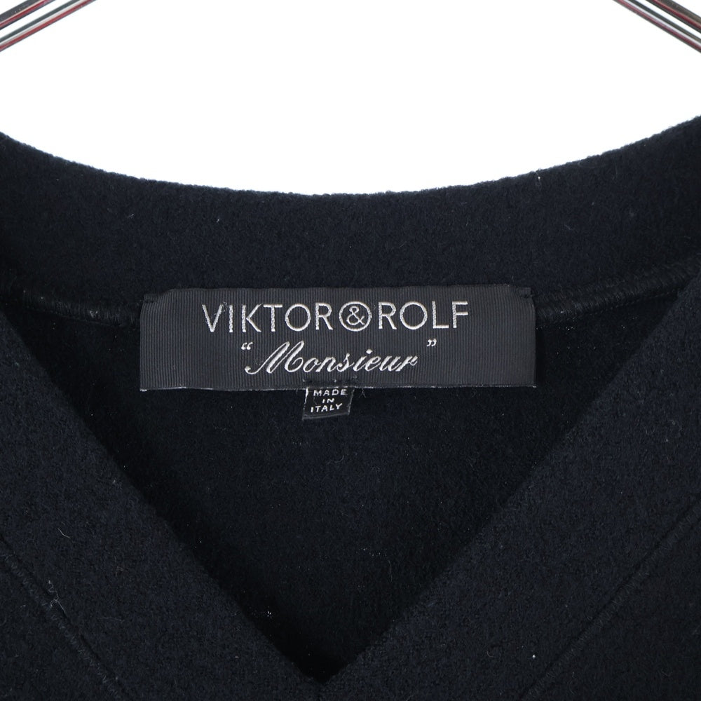 VIKTOR & ROLF(ヴィクターアンドロルフ) 13AW ブイネック ウール プルオーバーニット ブラック S42GU0002