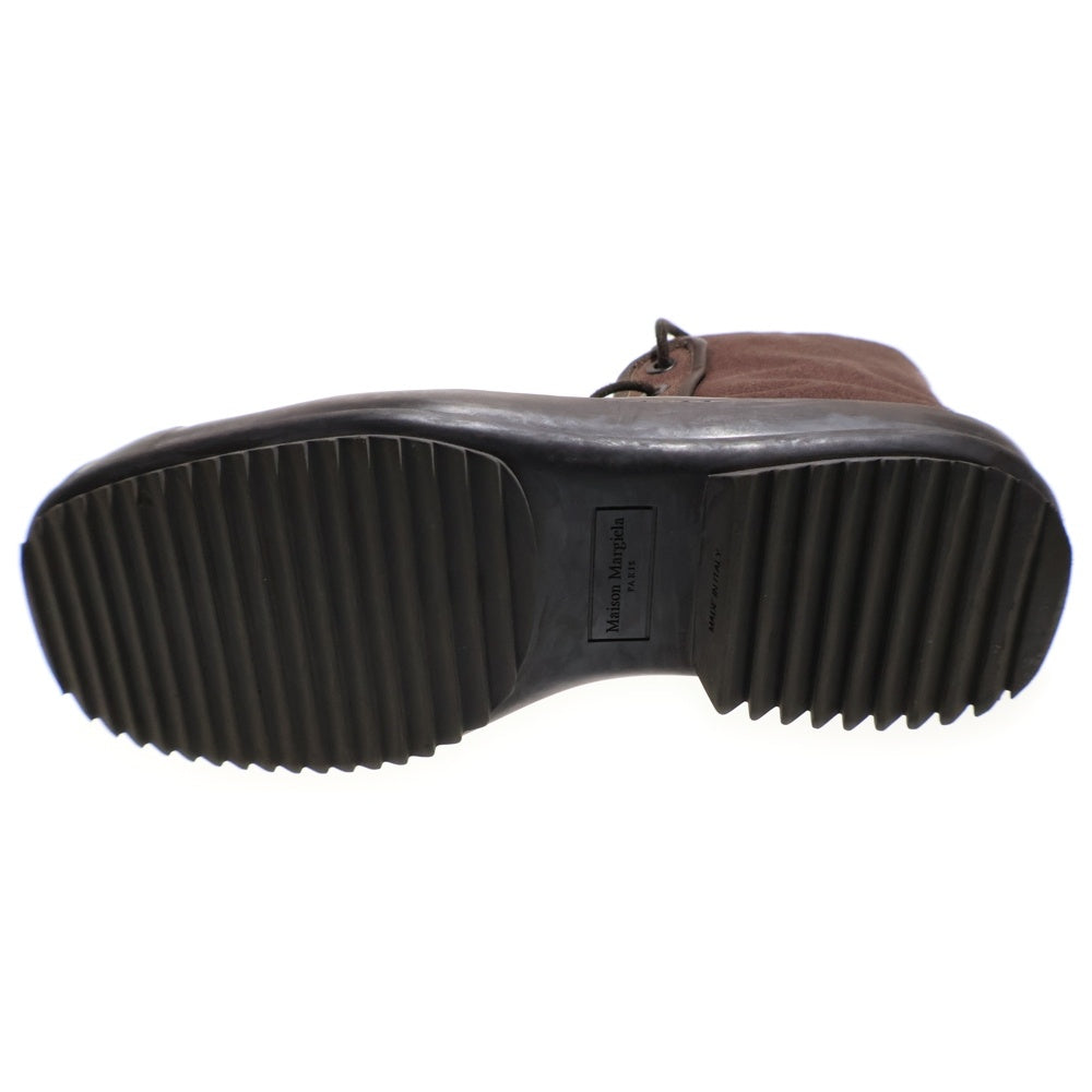Martin Margiela 22(マルタンマルジェラ) 22AW RIDGED-TOE DERBY BOOTS リッジドトゥ ダービー レースアップ ブーツ ブラウン S57WU0240