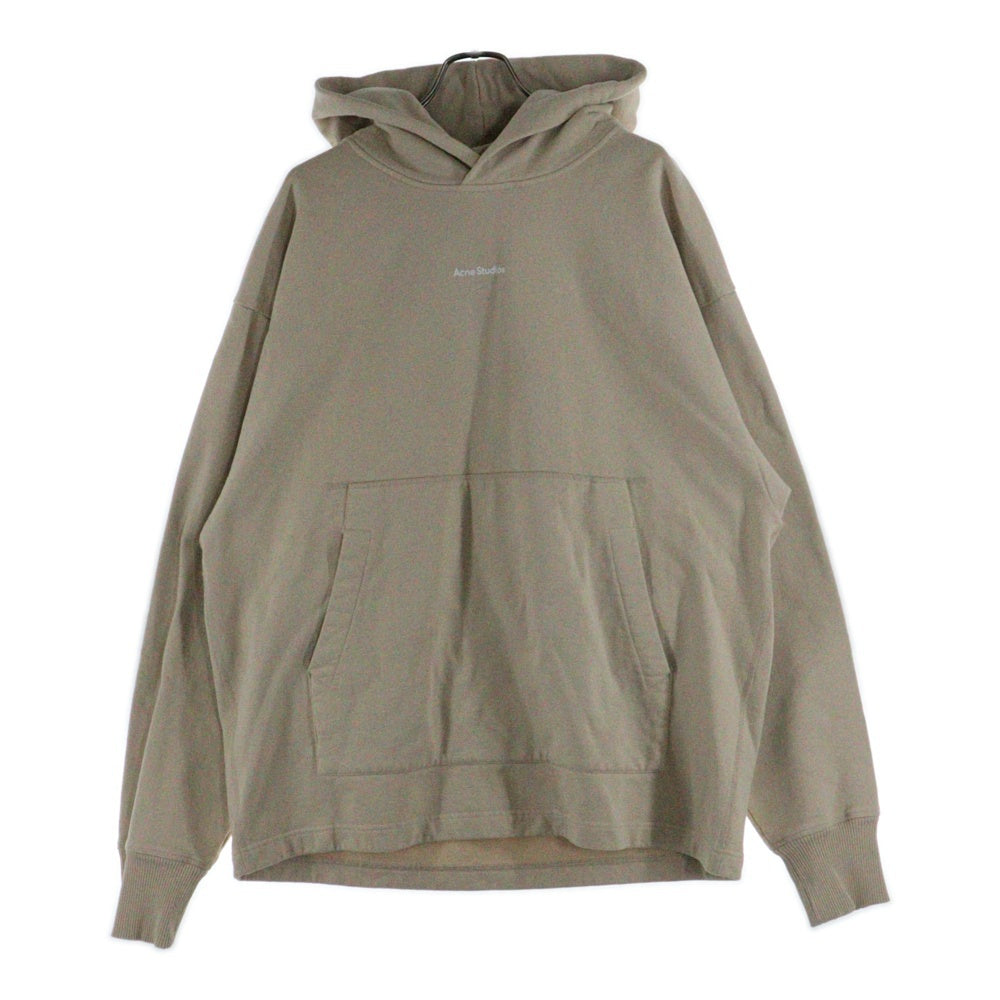Acne Studios(アクネ ストゥディオズ) LOGO HOODIE フロントロゴプリント プルオーバーフーディー パーカー スウェット ベージュ FN-MN-SWEA000343