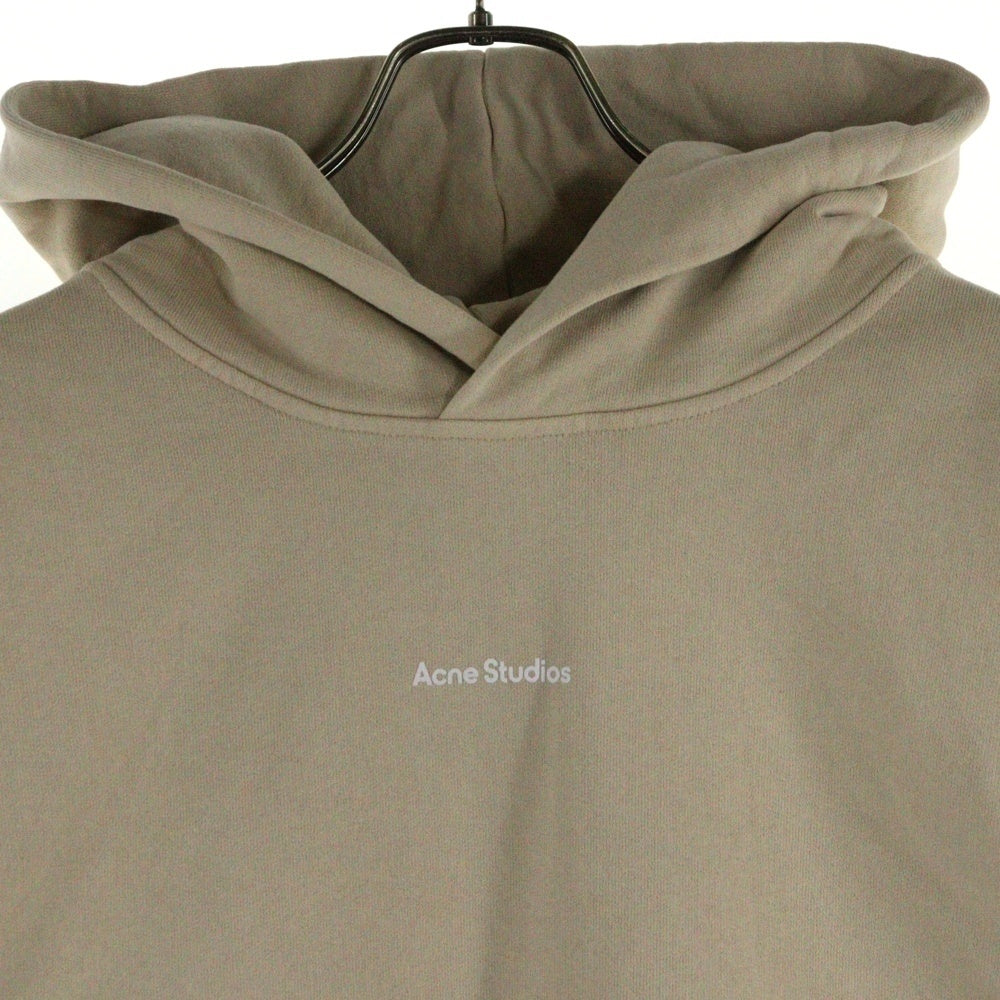 Acne Studios(アクネ ストゥディオズ) LOGO HOODIE フロントロゴプリント プルオーバーフーディー パーカー スウェット ベージュ FN-MN-SWEA000343