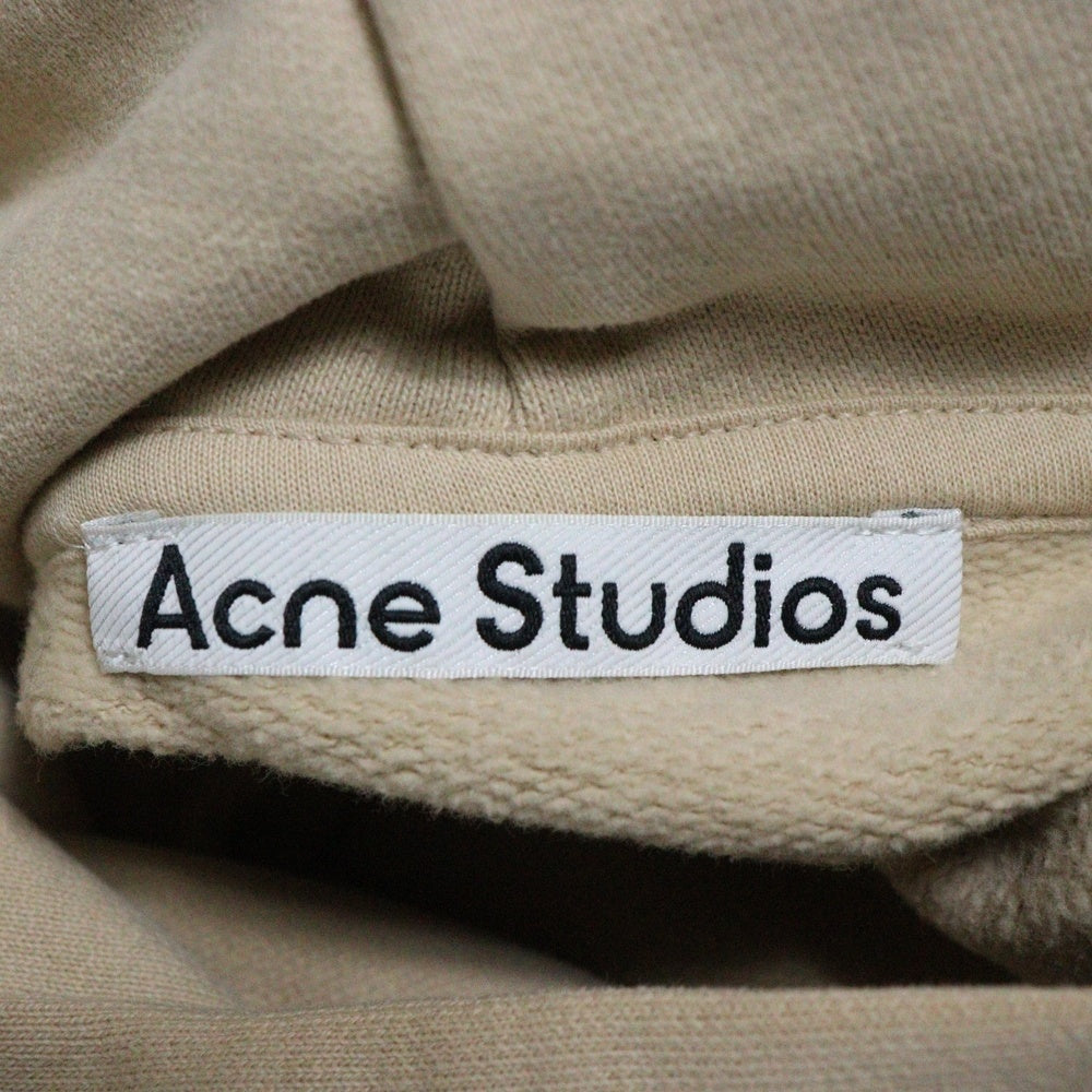 Acne Studios(アクネ ストゥディオズ) LOGO HOODIE フロントロゴプリント プルオーバーフーディー パーカー スウェット ベージュ FN-MN-SWEA000343