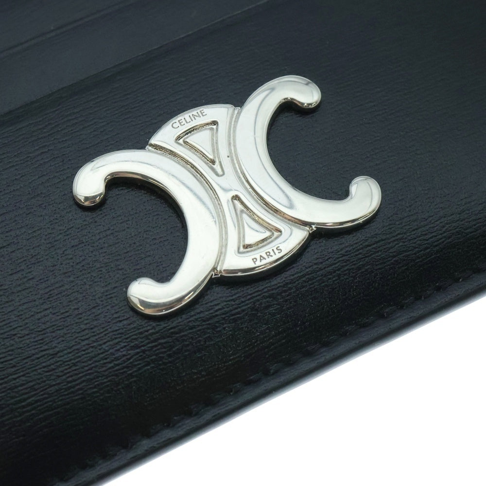 CELINE(セリーヌ) トリオンフ シャイニーカーフスキン カードケース ブラック 10L833DPV