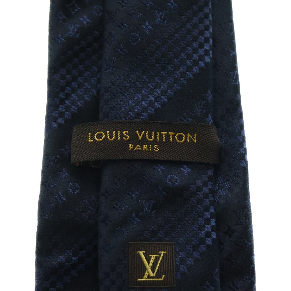 LOUIS VUITTON(ルイヴィトン) モノグラム マイクロダミエ ネクタイ ネイビー