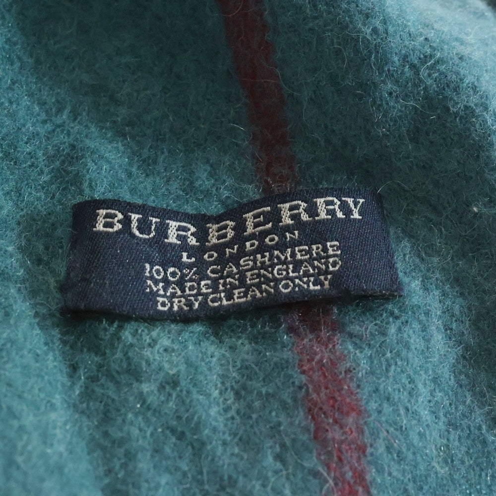 BURBERRY(バーバリー) ノバチェック カシミア ウール マフラー ブルー