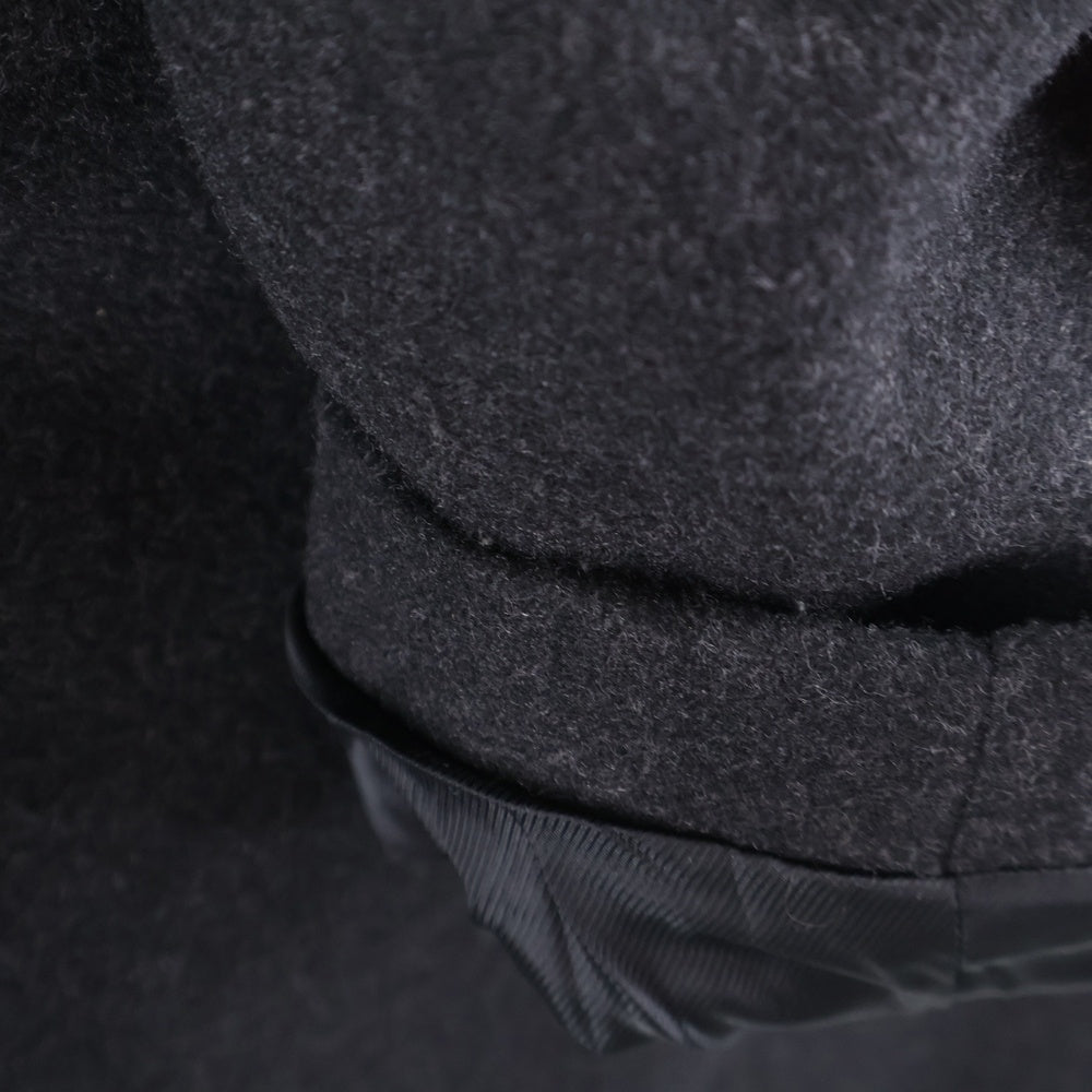 MOSSIMO(モッシモ) スタンドカラー 3B ダブルフラップポケット ウエストベルト付き コート ブラック 4540-7602