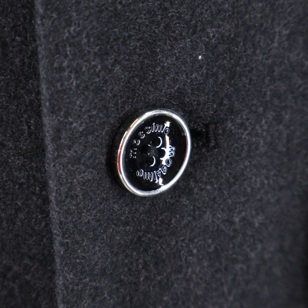 MOSSIMO(モッシモ) スタンドカラー 3B ダブルフラップポケット ウエストベルト付き コート ブラック 4540-7602