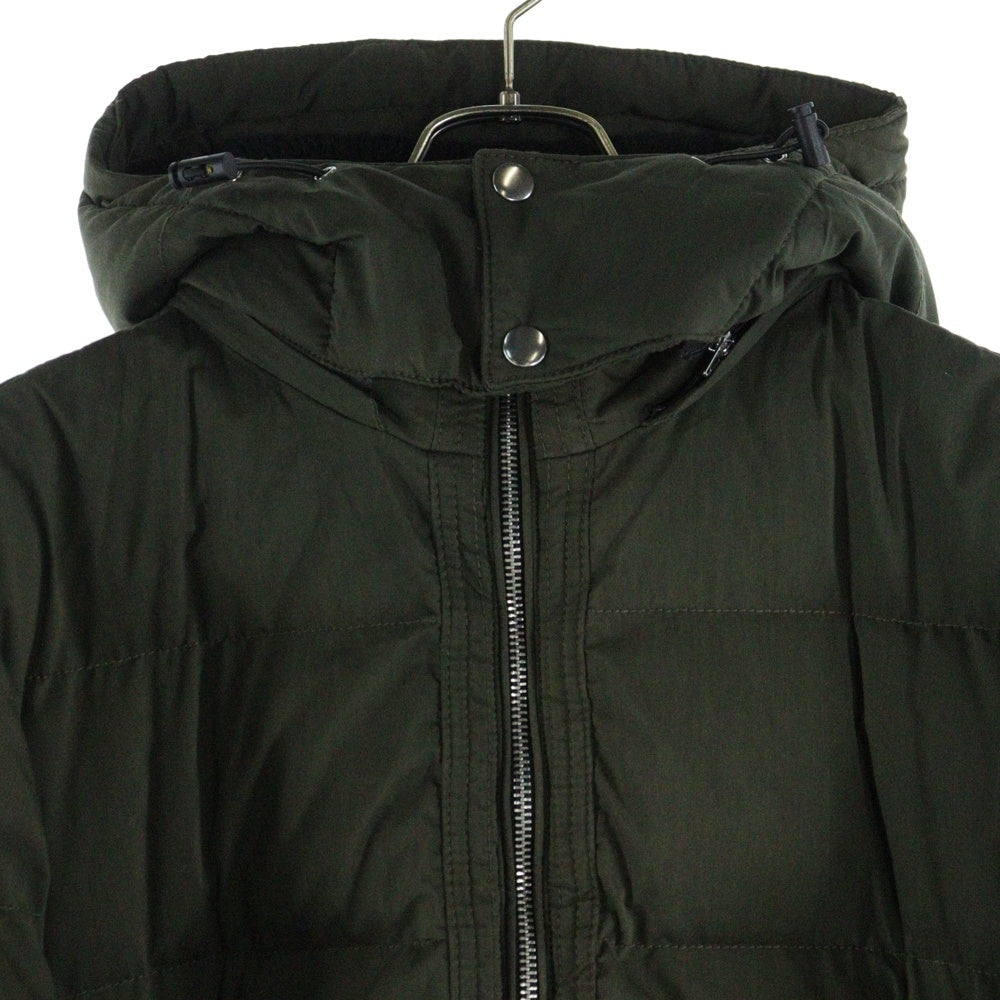 NO BRAND(ノーブランド) BAREBACK REALDRESS マルチポケット ニット切り替え ジップアップ フーデッド ダウンジャケット グリーン 173-1629