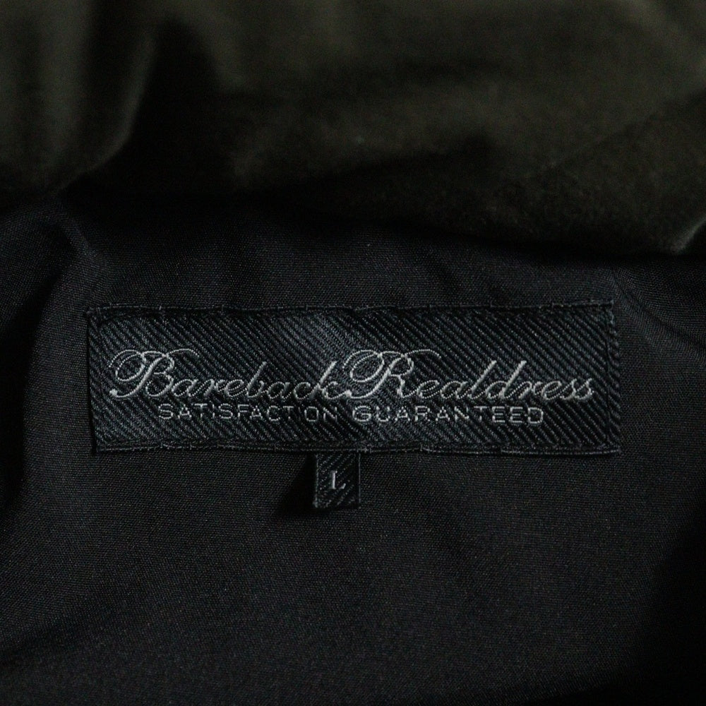 NO BRAND(ノーブランド) BAREBACK REALDRESS マルチポケット ニット切り替え ジップアップ フーデッド ダウンジャケット グリーン 173-1629
