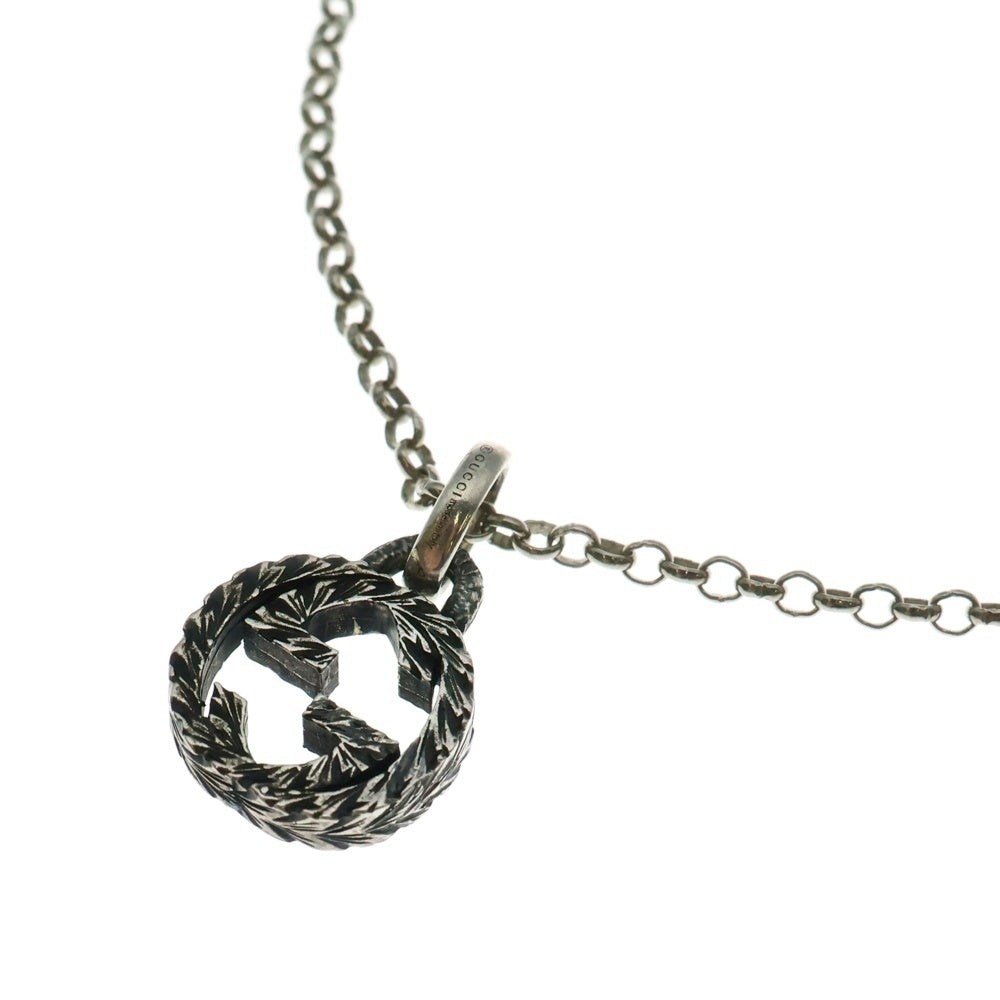 GUCCI(グッチ) アラベスク インターロッキング GGロゴ ネックレス シルバー