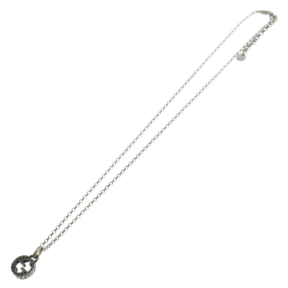 GUCCI(グッチ) アラベスク インターロッキング GGロゴ ネックレス シルバー