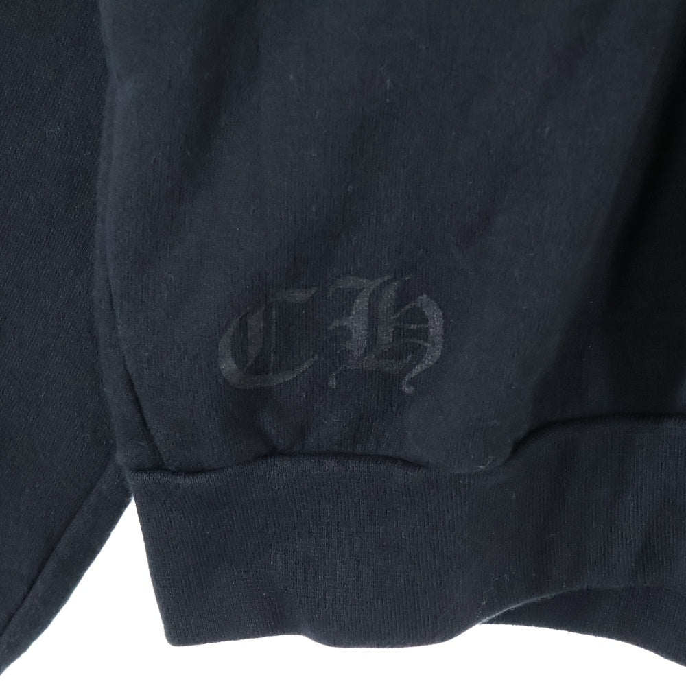 CHROME HEARTS(クロムハーツ) Horseshoe L/S Sweatshirt ホースシュープリント 袖フローラル スウェットトレーナー ブラック