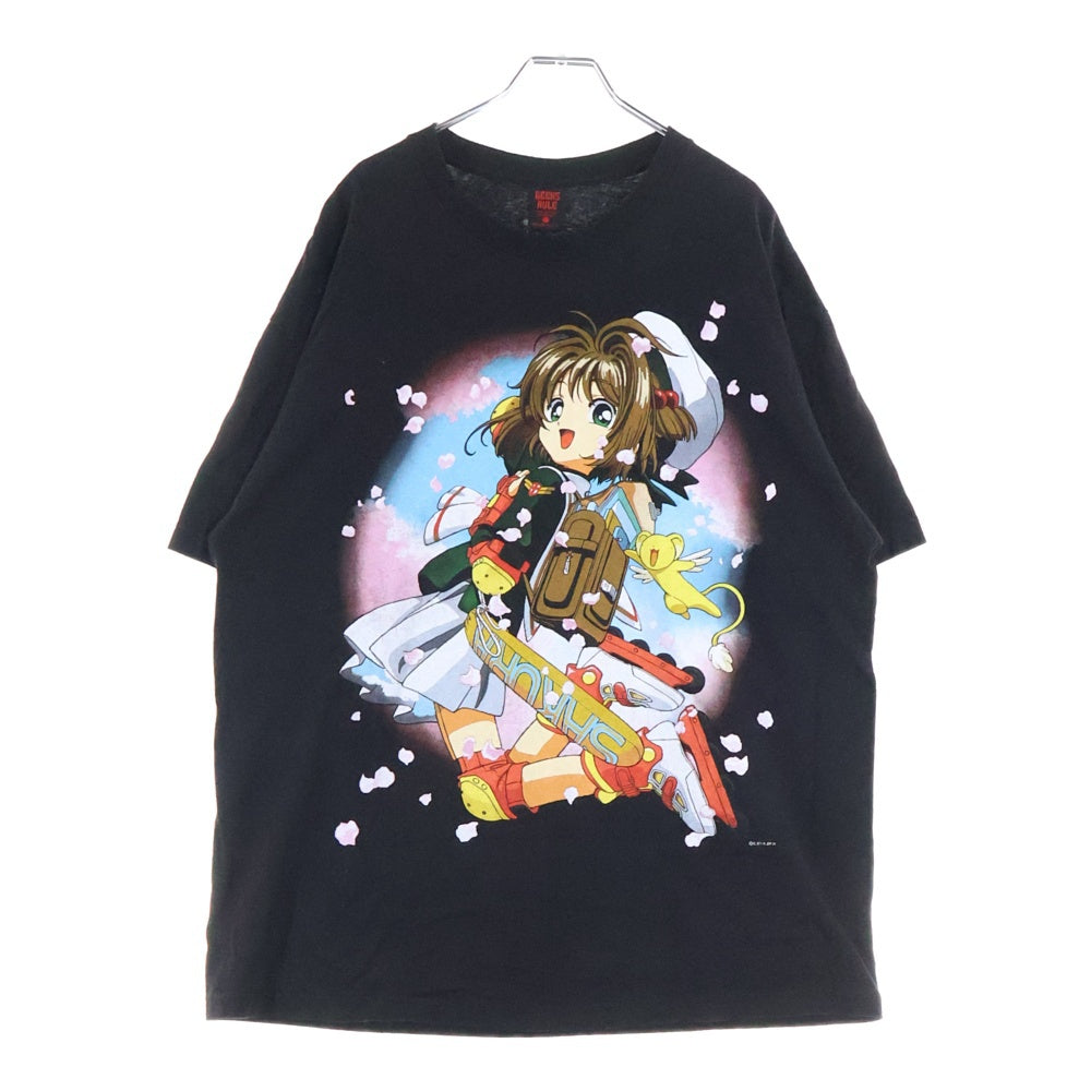 GEEKSRULE(ギークスルール) CARDCAPTOR SAKURA T-SHIRT カードキャプター サクラ クルーネック半袖プリントTシャツ カットソー ブラック