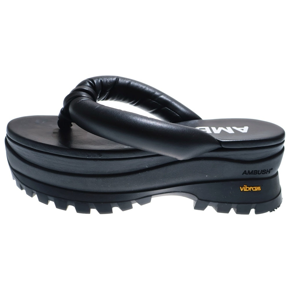 AMBUSH(アンブッシュ) 21SS GETA SANDALS ゲタ ビブラムソール レザーサンダル ブラック