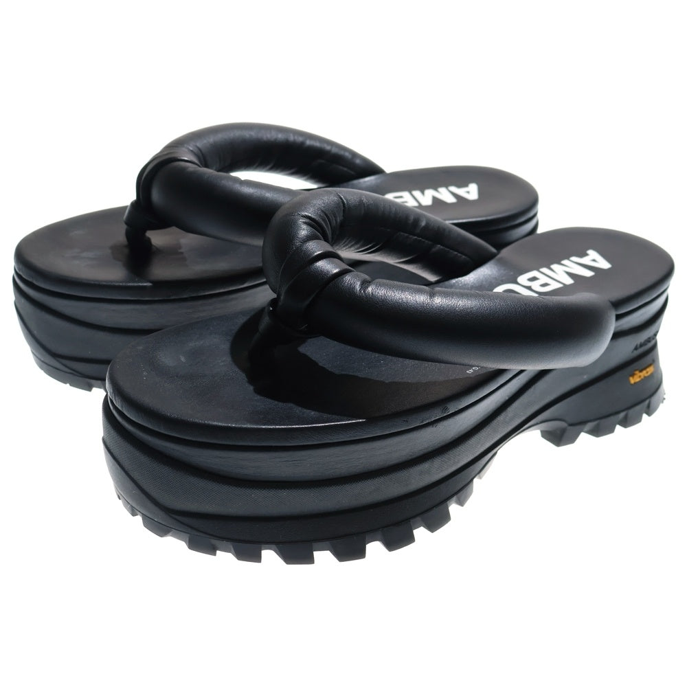 AMBUSH(アンブッシュ) 21SS GETA SANDALS ゲタ ビブラムソール レザーサンダル ブラック