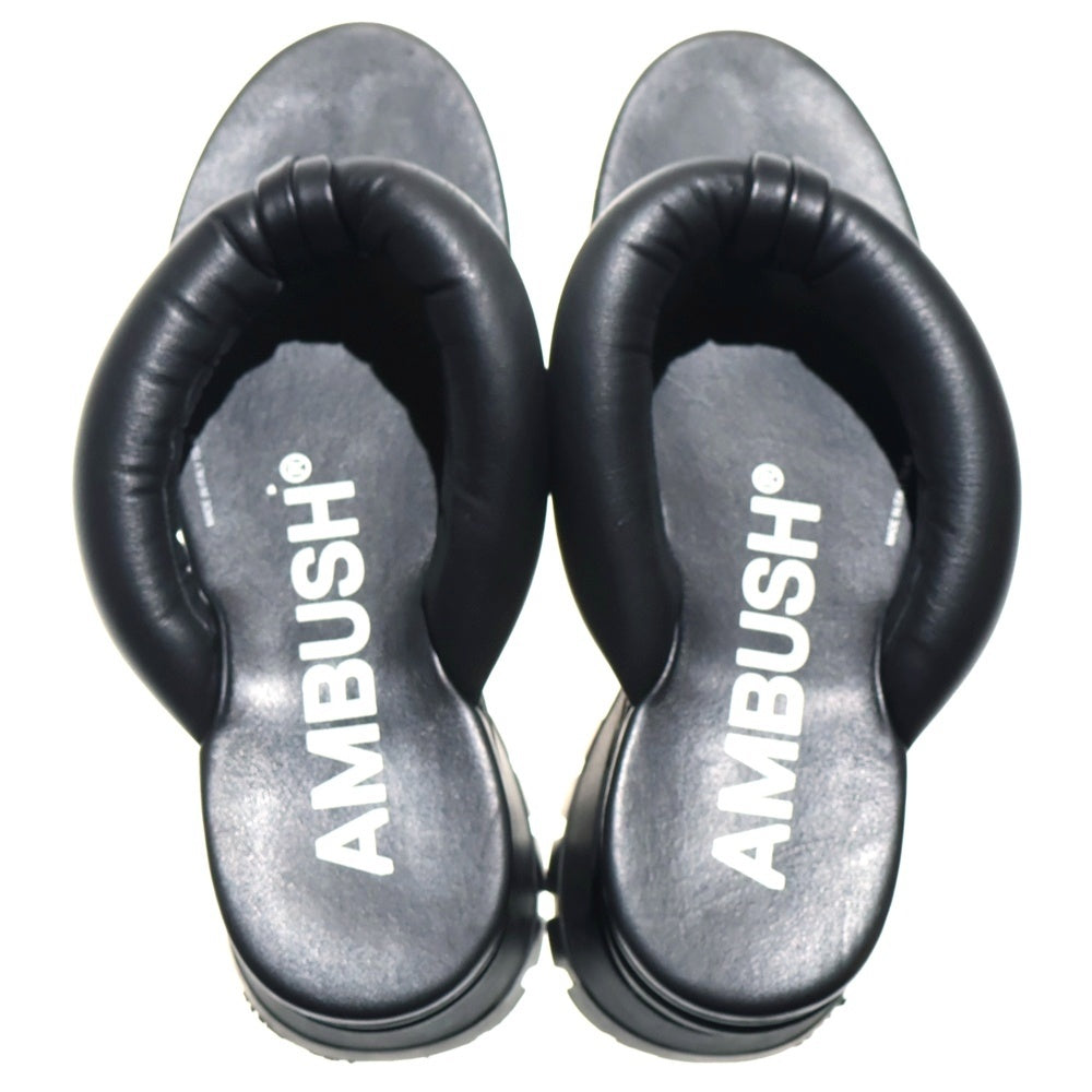 AMBUSH(アンブッシュ) 21SS GETA SANDALS ゲタ ビブラムソール レザーサンダル ブラック