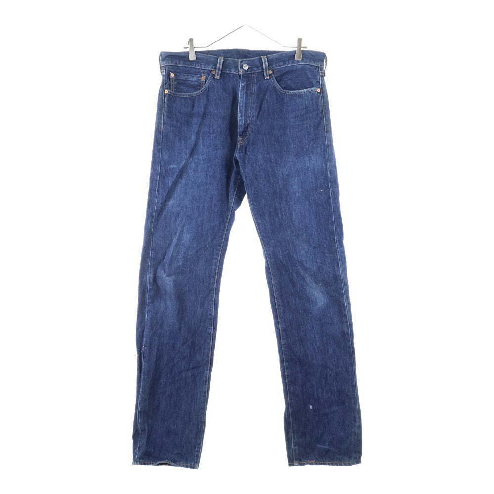 Levi's(リーバイス) USA製 BIG E PREMIUM 505 復刻 ビッグE プレミアム ジップフライ ストレート デニム パンツ ネイビー 00505-1524