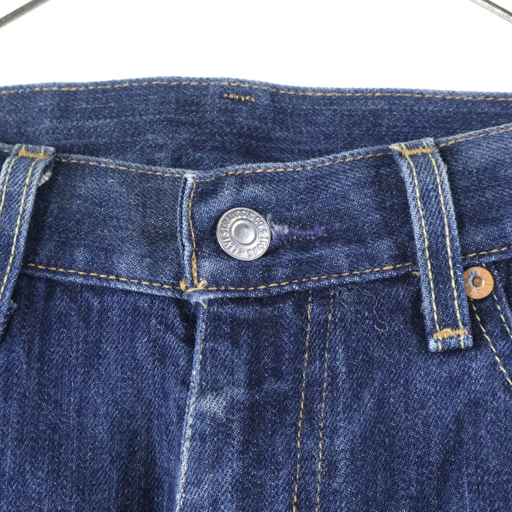 Levi's(リーバイス) USA製 BIG E PREMIUM 505 復刻 ビッグE プレミアム ジップフライ ストレート デニム パンツ ネイビー 00505-1524