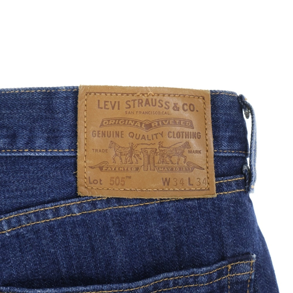 Levi's(リーバイス) USA製 BIG E PREMIUM 505 復刻 ビッグE プレミアム ジップフライ ストレート デニム パンツ ネイビー 00505-1524