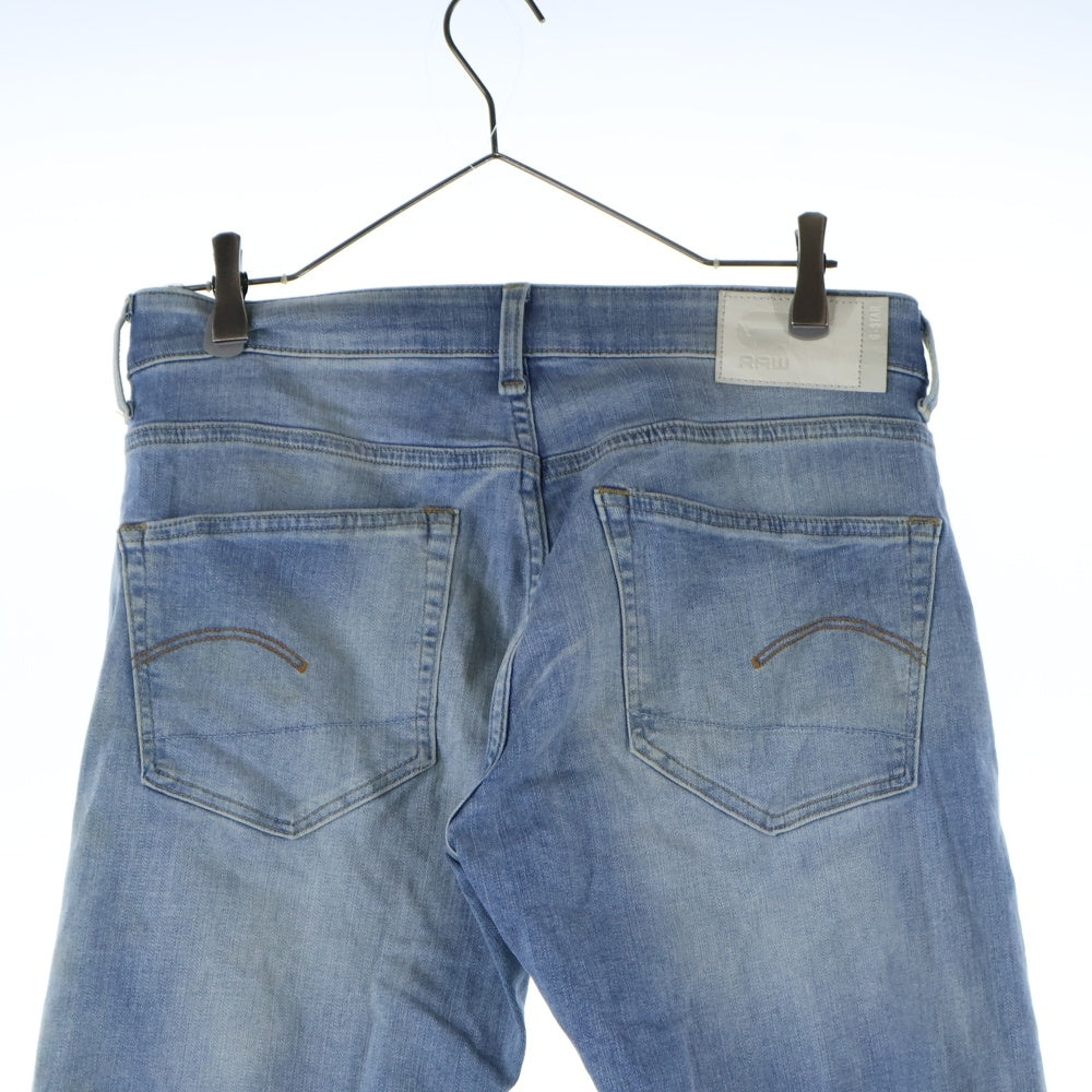 G-STAR RAW(ジースターロウ) ホワイトパッチ ジップフライ スリム ストレート デニム パンツ インディゴ D01159-9136-424