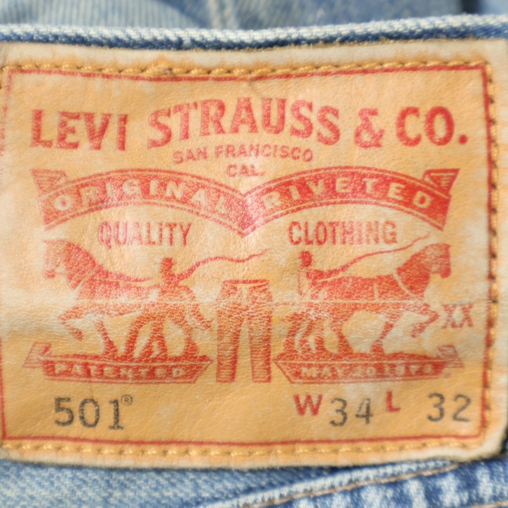 Levi's(リーバイス) ORIGINAL 501 FIT NIMBUS BLUES ボタンフライ レギュラー ストレート デニム パンツ インディゴ 00501-1477