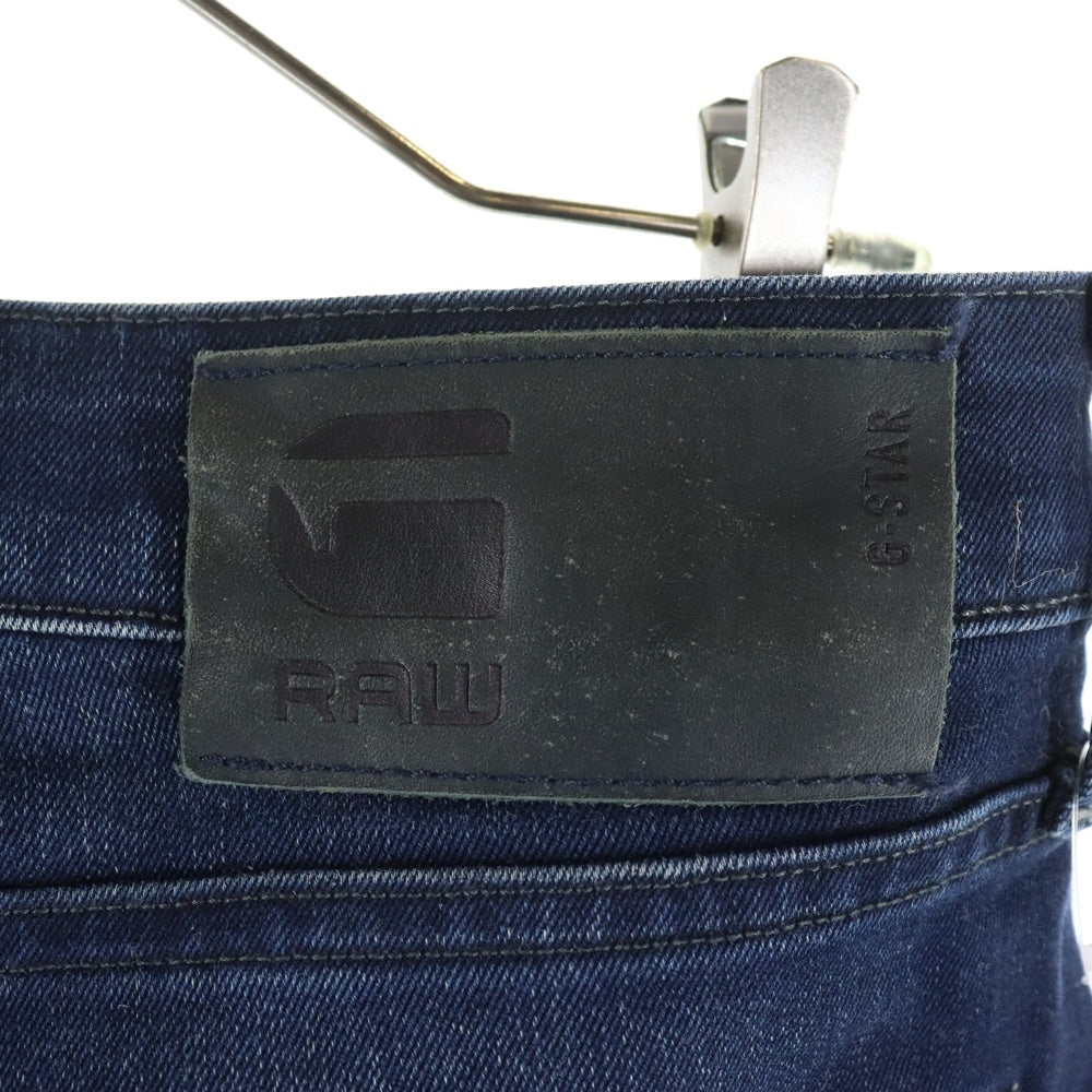 G-STAR RAW(ジースターロウ) ブラックパッチ ジップフライ スリム ストレート デニム パンツ ネイビー 51001-6590-89