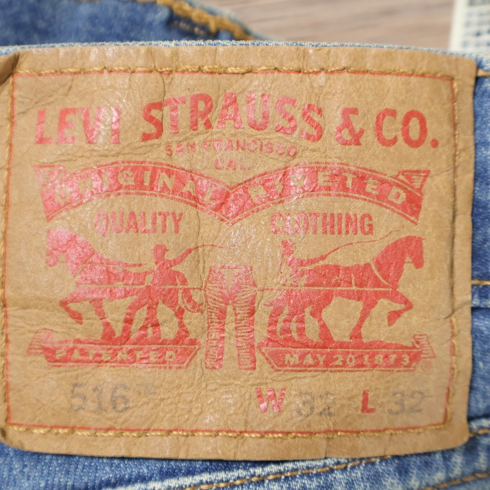 Levi's(リーバイス) 516 ジップフライ ストレート デニム パンツ インディゴ 50516-0046