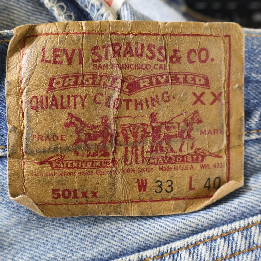 Levi's(リーバイス) 80-90s VINTGE 501XX 復刻 ボタン裏刻印552 ボタンフライ ストレート デニム パンツ インディゴ 501-0117
