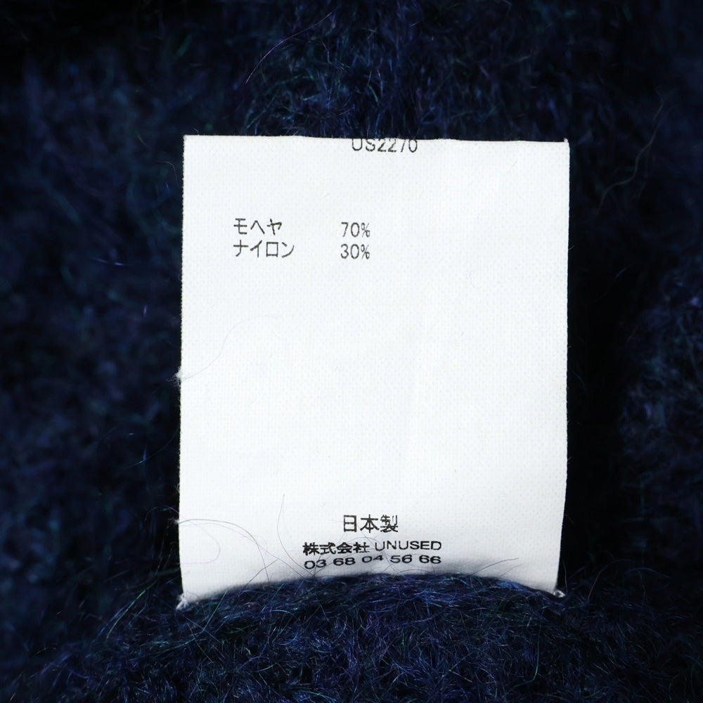 UNUSED(アンユーズド) MOHAIR CREWNECK SWEATER モヘア クルーネック ニット セーター ネイビー US2270