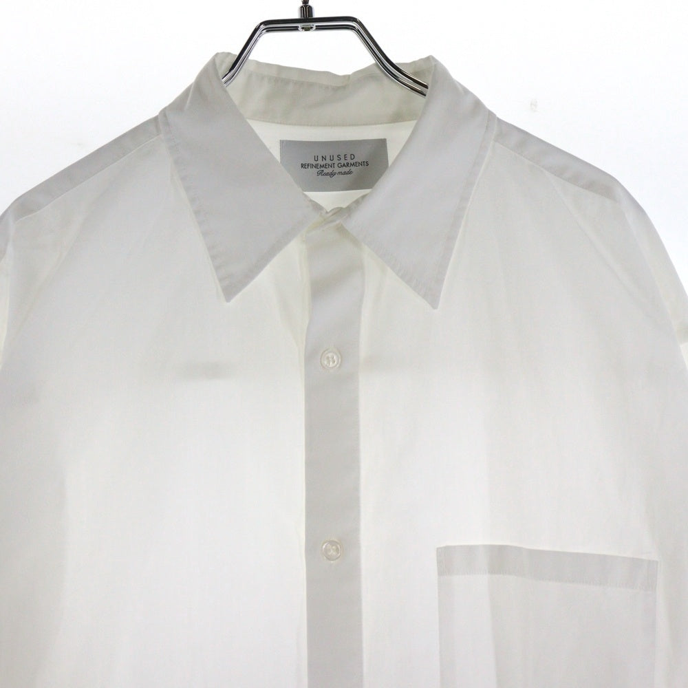 UNUSED(アンユーズド) COTTON SHIRT レギュラーカラー コットン 長袖シャツ ホワイト