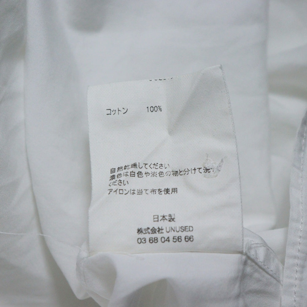 UNUSED(アンユーズド) COTTON SHIRT レギュラーカラー コットン 長袖シャツ ホワイト