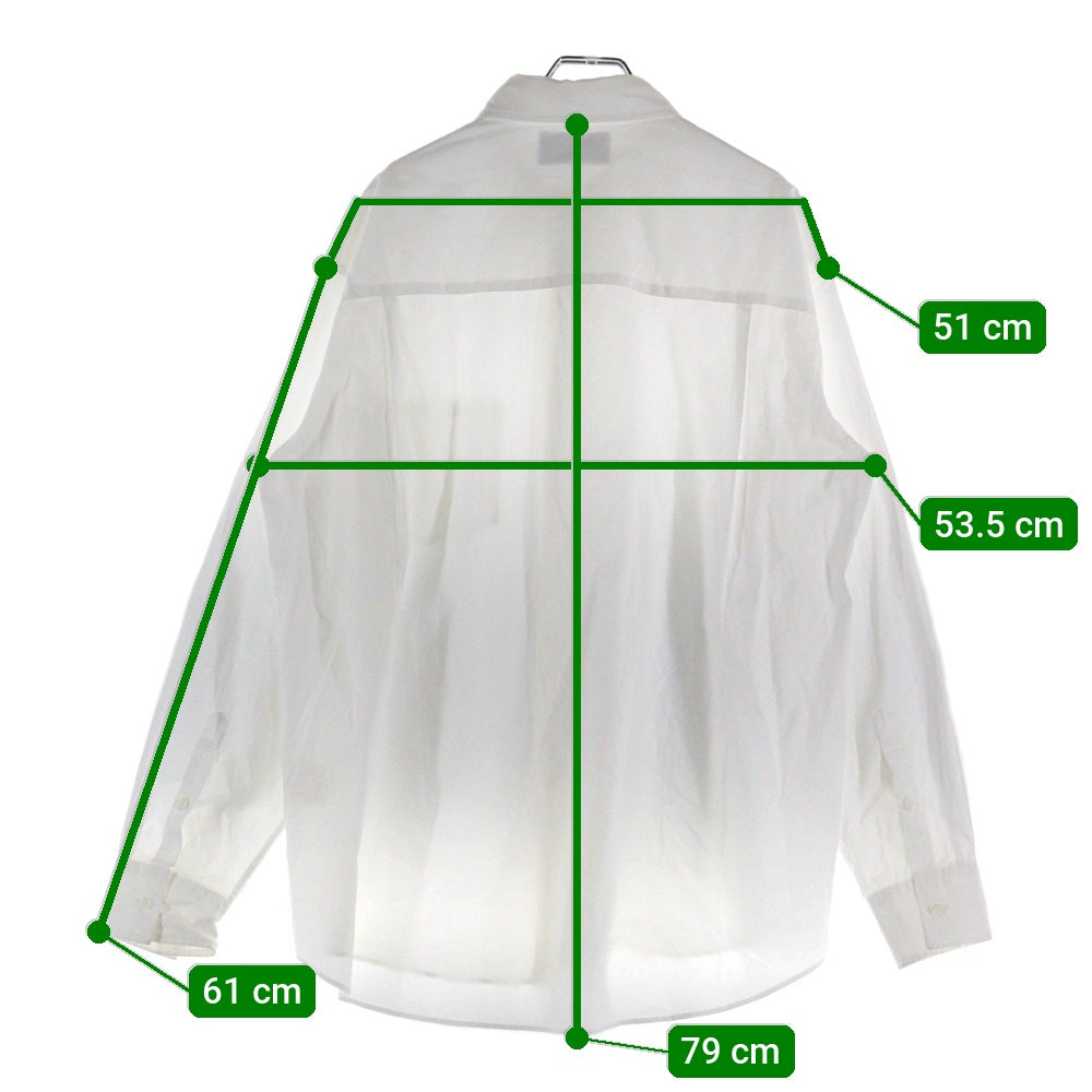 UNUSED(アンユーズド) COTTON SHIRT レギュラーカラー コットン 長袖シャツ ホワイト