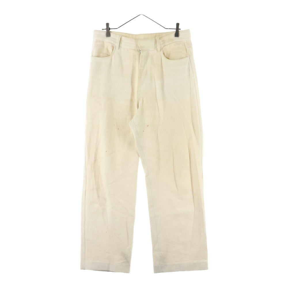 UNUSED(アンユーズド) DENIM PANTS 4ポケット カラーデニム ジップフライパンツ アイボリー UW0877