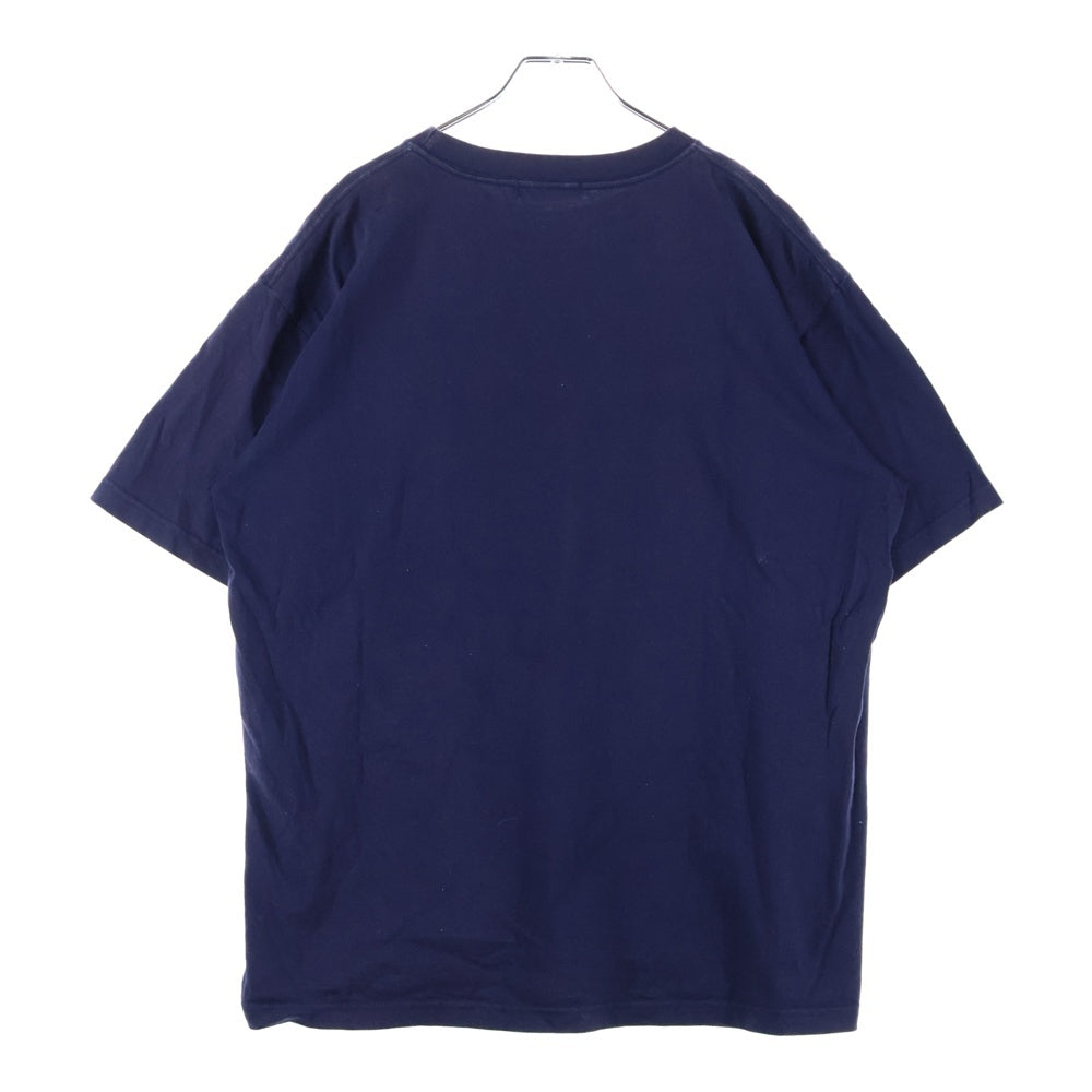 CABARET POVAL(キャバレーポバール) ロゴプリント クルーネック 半袖Tシャツ カットソー ネイビー