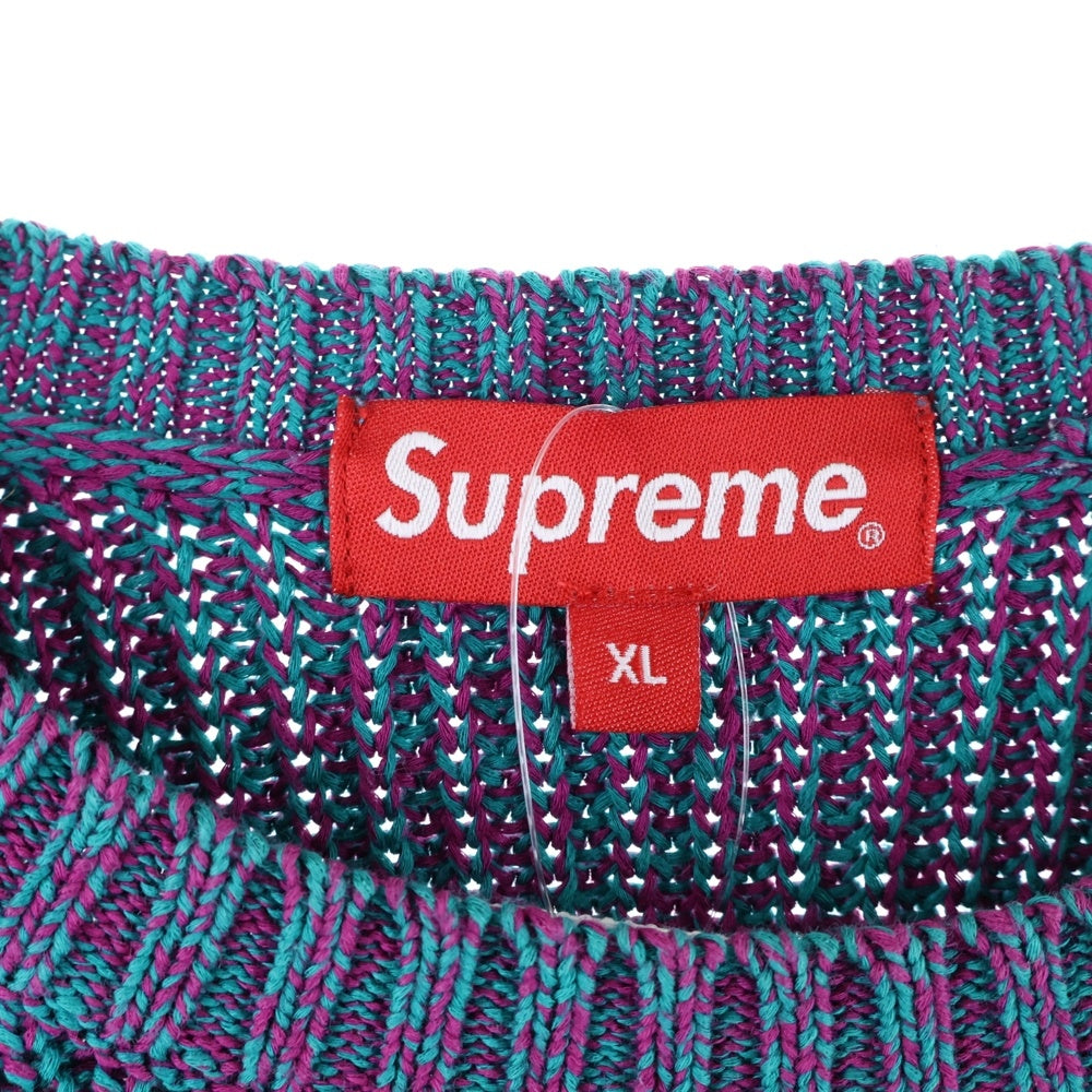 SUPREME(シュプリーム) 21AW Melange Rib Knit Sweater Small Box Logo スモールボックスロゴ メランジリブニット セーター マルチカラー