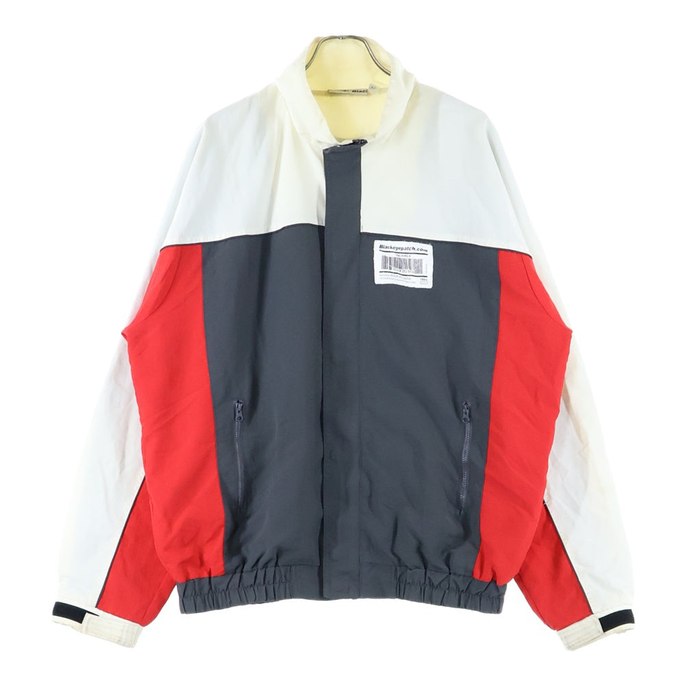 THE BLACK EYE PATCH(ブラックアイパッチ) TRACKING JACKET バックロゴ ポリエステル トラッキングジャケット グレー/ホワイト/レッド
