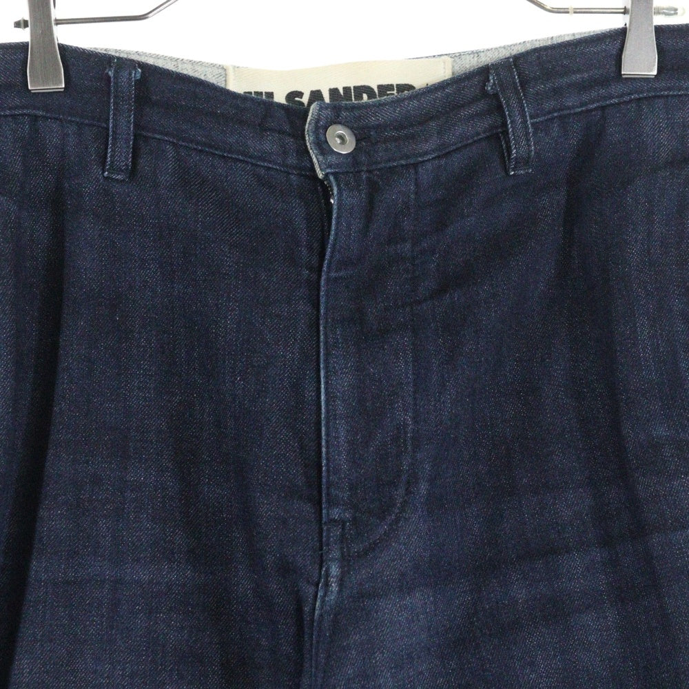 JIL SANDER +(ジルサンダープラス) プレーンコットン ジップフライ デニム ストレートパンツ インディゴ JPUT663140