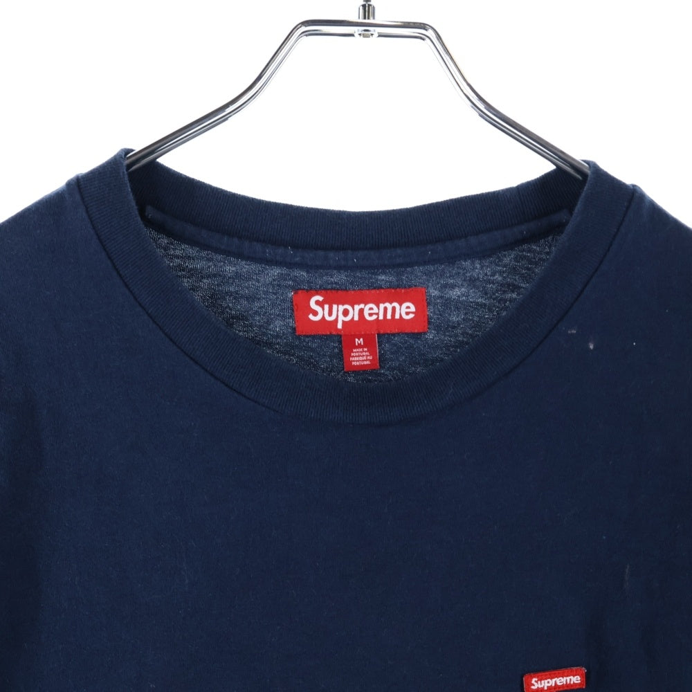 SUPREME(シュプリーム) 24SS Small Box Tee スモールボックスロゴ刺繍半袖Tシャツ ネイビー