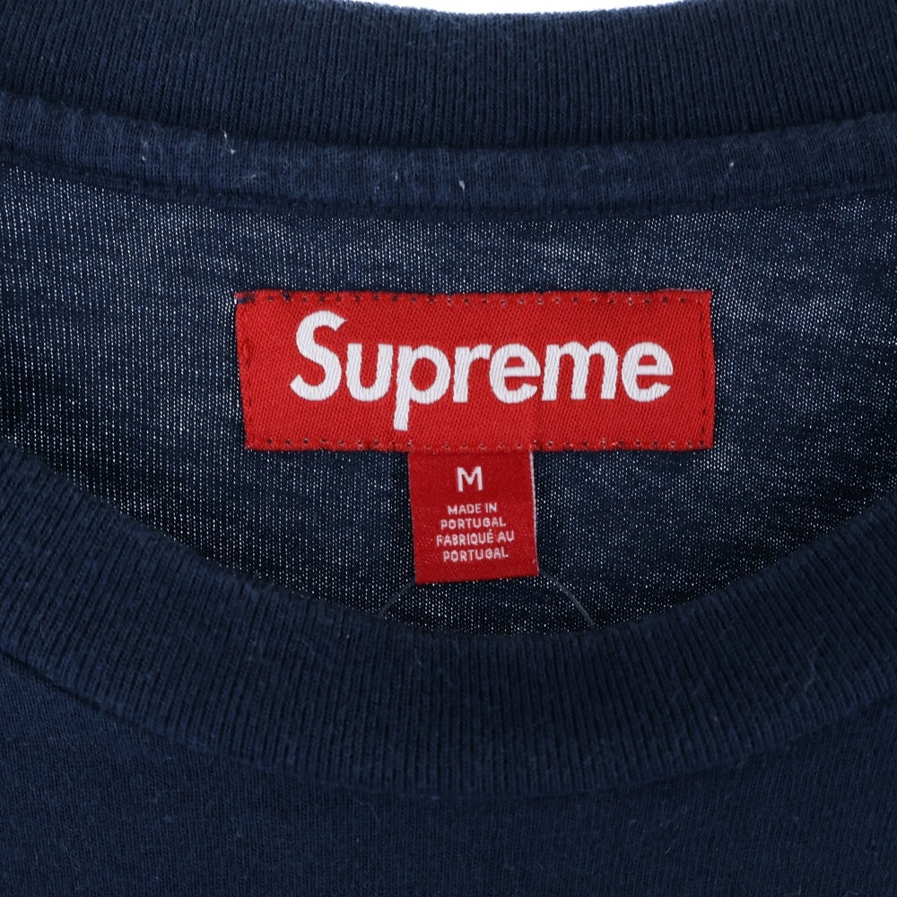 SUPREME(シュプリーム) 24SS Small Box Tee スモールボックスロゴ刺繍半袖Tシャツ ネイビー