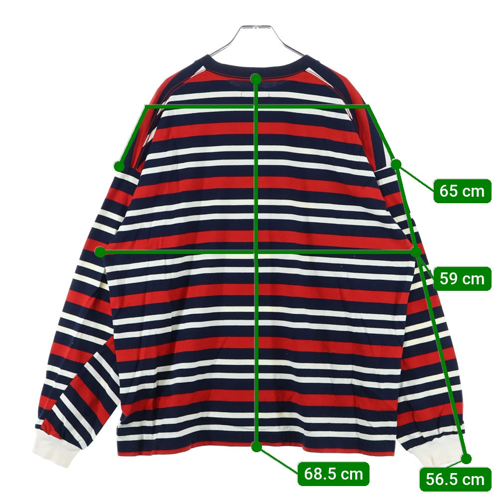 ROTOL(ロトル) 23AW WIDE TWIST LS BORDER ボーダーロングスリーブTシャツ 長袖 レッド ネイビー