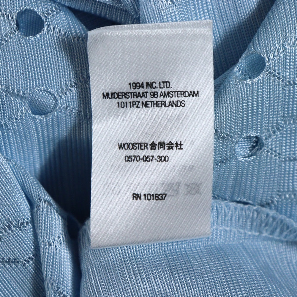 SUPREME(シュプリーム) 22SS Perforated Stripe Warm Up Top パフォーレイテッド メッシュストライプ半袖Tシャツ ブルー