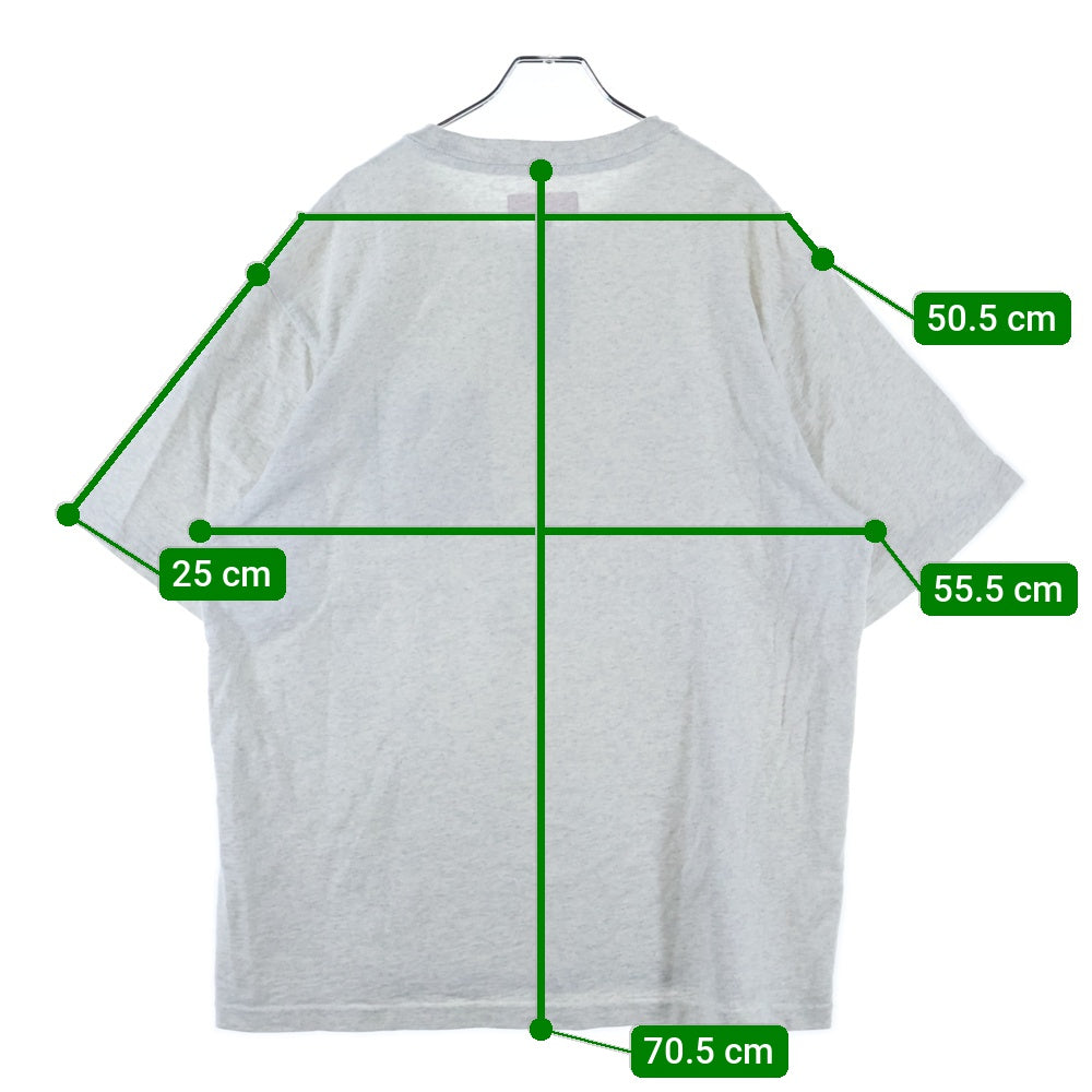 SUPREME(シュプリーム) 24SS S/S Pocket Tee ロゴ刺繍ポケット付クルーネック半袖Tシャツ グレー