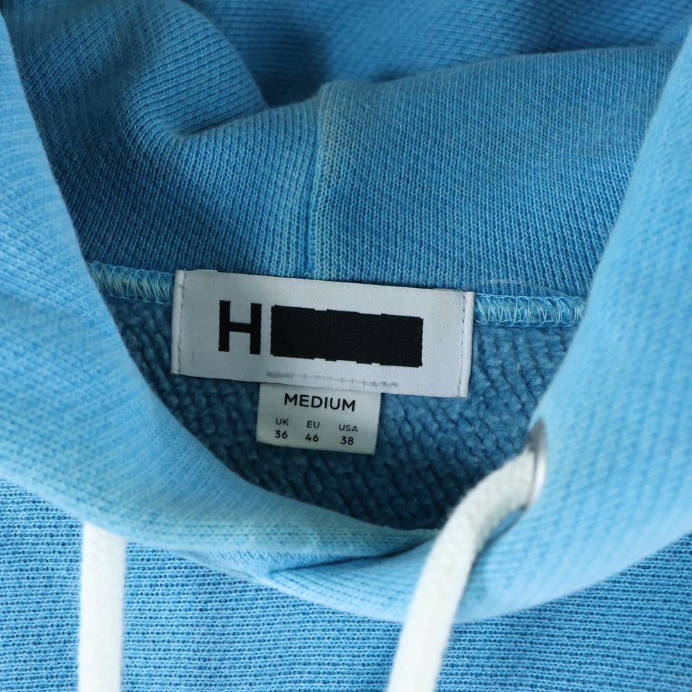 H BEAUTY&YOUTH(エイチ ビューティーアンドユース) HEAVY SWEAT HOODIE ヴィンテージウォッシュ スウェットプルオーバーパーカー ブルー