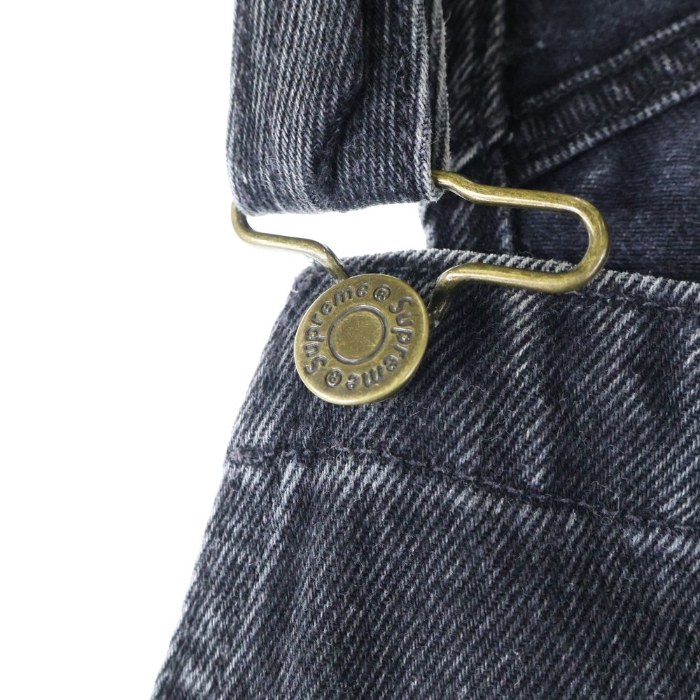 SUPREME(シュプリーム) 16AW Classic Logo Denim Overalls クラシックロゴ コットン デニム オーバーオール サロペット ブラック