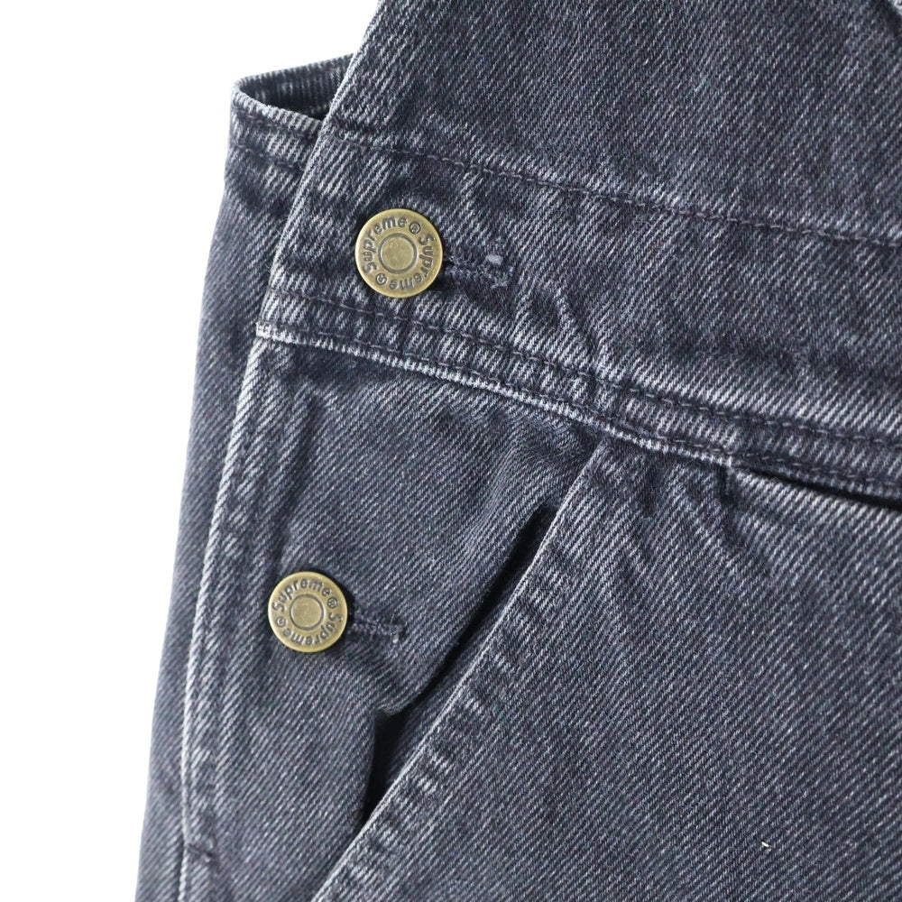 SUPREME(シュプリーム) 16AW Classic Logo Denim Overalls クラシックロゴ コットン デニム オーバーオール サロペット ブラック