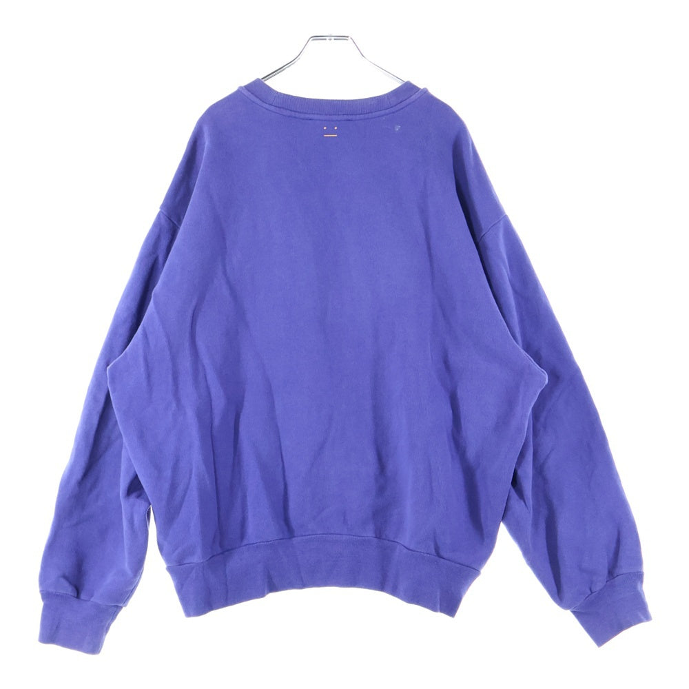 Acne Studios(アクネ ストゥディオズ) 21SS フロント刺繍クルーネックスウェットトレーナー パープル FA-UX-SWEA000129