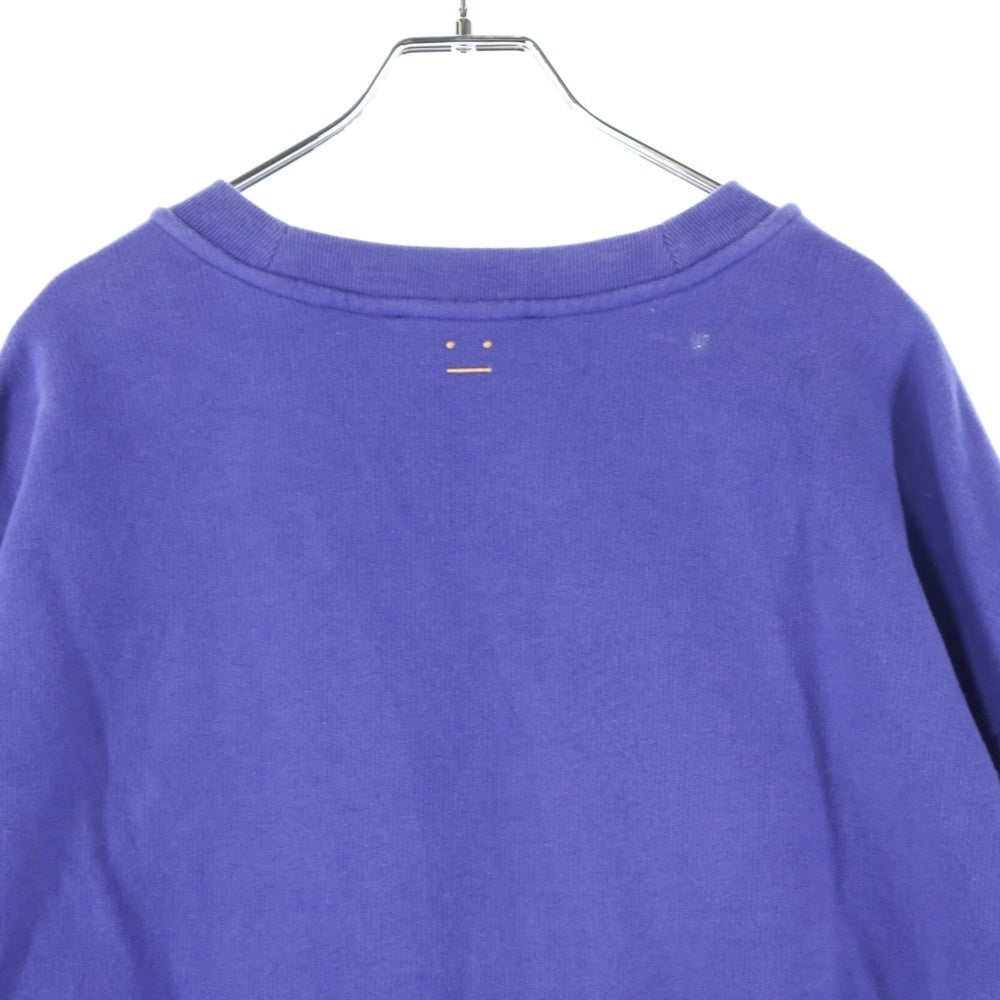 Acne Studios(アクネ ストゥディオズ) 21SS フロント刺繍クルーネックスウェットトレーナー パープル FA-UX-SWEA000129