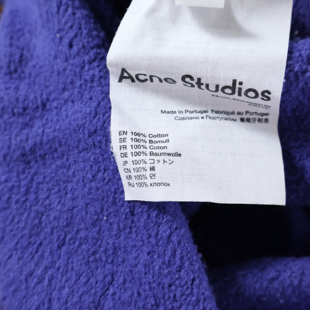 Acne Studios(アクネ ストゥディオズ) 21SS フロント刺繍クルーネックスウェットトレーナー パープル FA-UX-SWEA000129